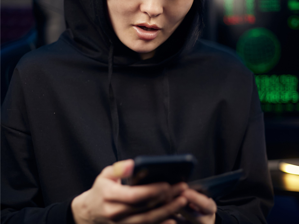 Person making a UPI payment