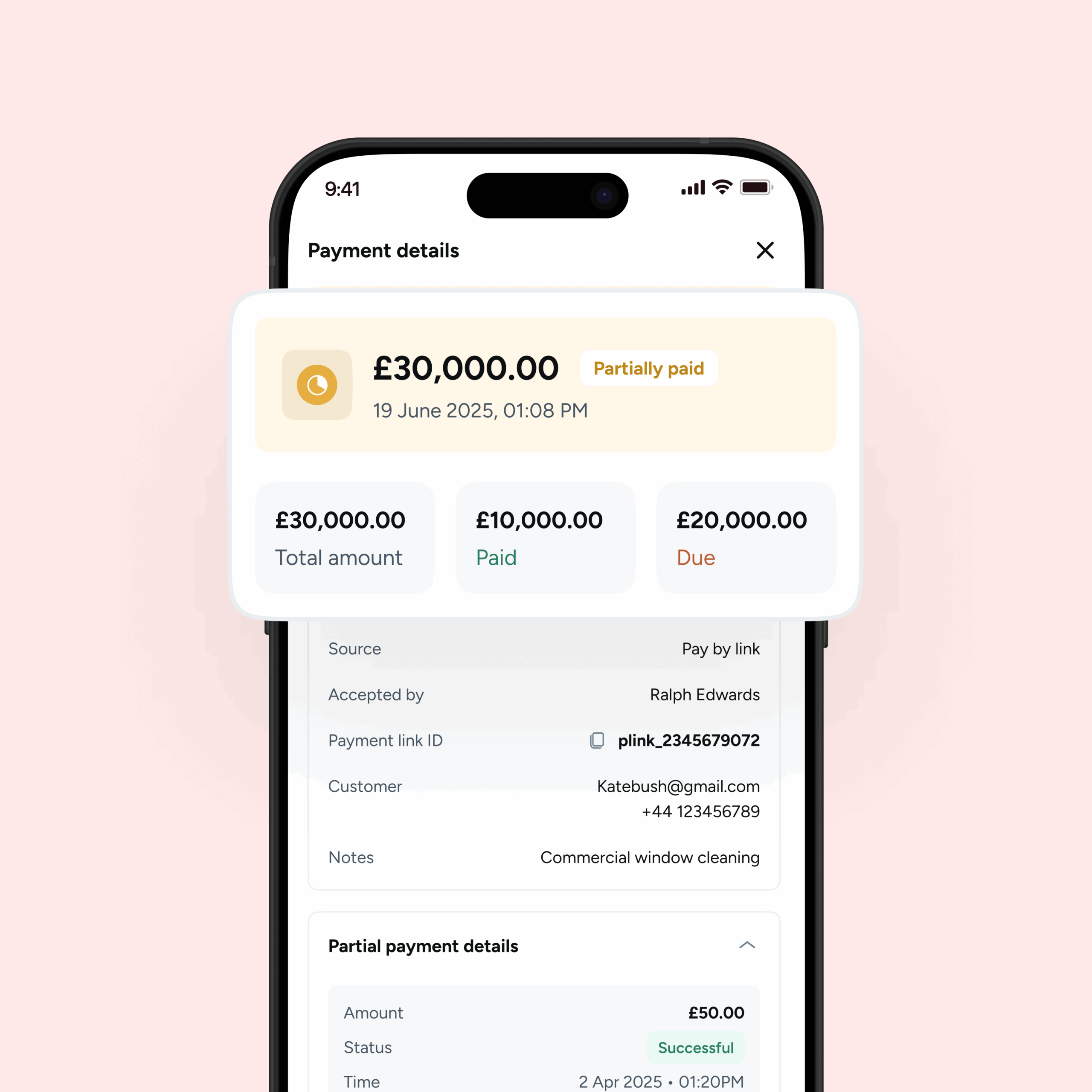 Partial payments